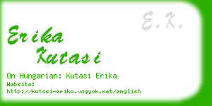 erika kutasi business card